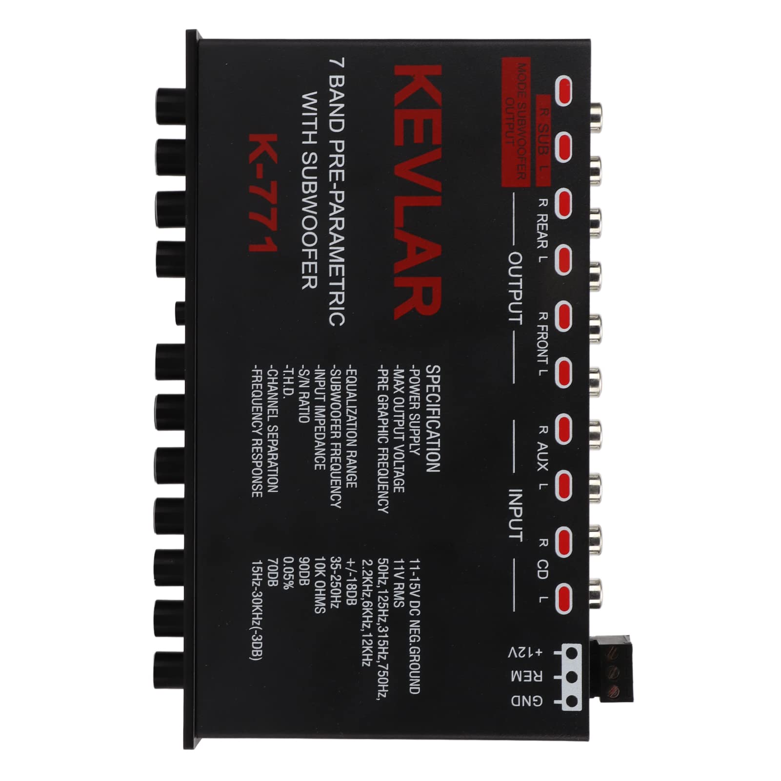 Ecualizador De Sonido Para Carro, Vehicle equalizers Equalizer Car Audio Car Audio Graphic Equalizer Universal Low Pass 7Band Variable Gain Adjustment High Level Input EQ for Stereo System