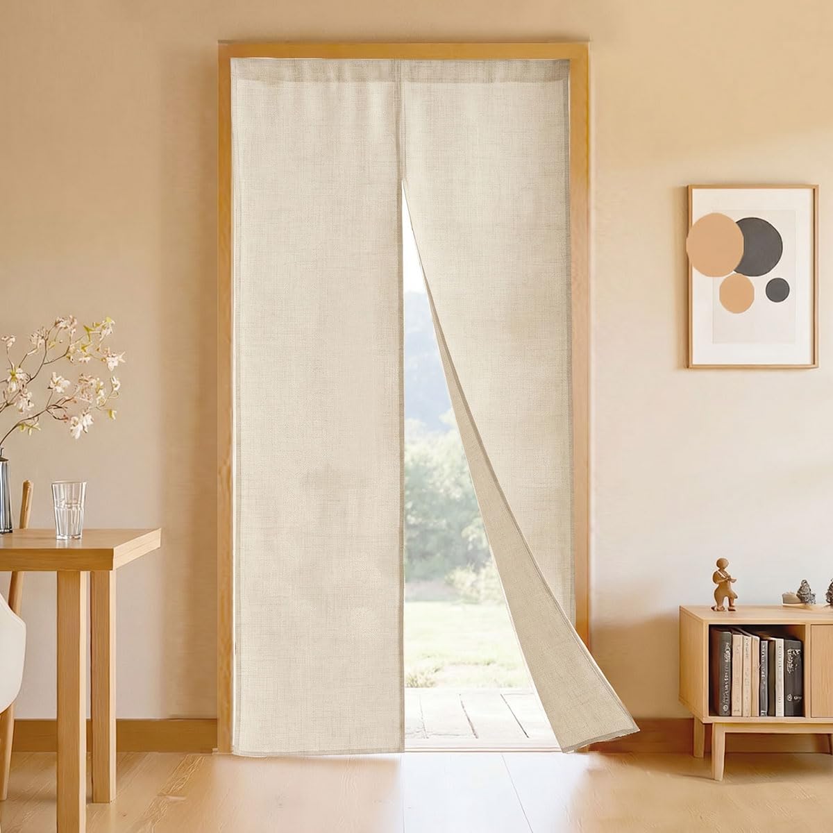 Amazon｜SUGOI のれん おしゃれ 遮光 麻風 目隠し 暖簾 200cm丈 幅72cm