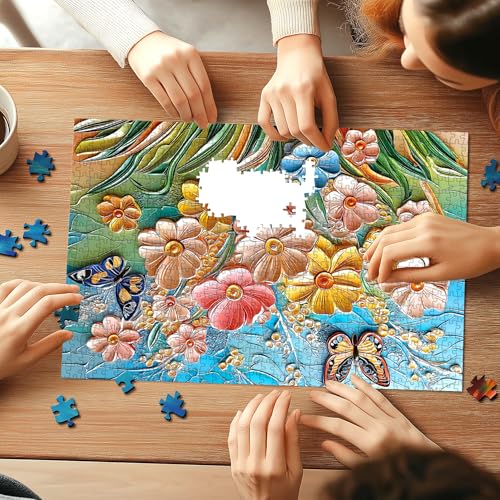 image for PuzzOne 500 Pieces Puzzles for Adults, Flower Jigsaw Puzzle for Adults