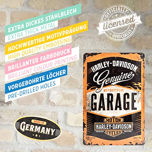 Nostalgic-Art 20 X 30 Cm 22238 Harley-Davidson Garage, Tin Sign, Colourful #TOP3