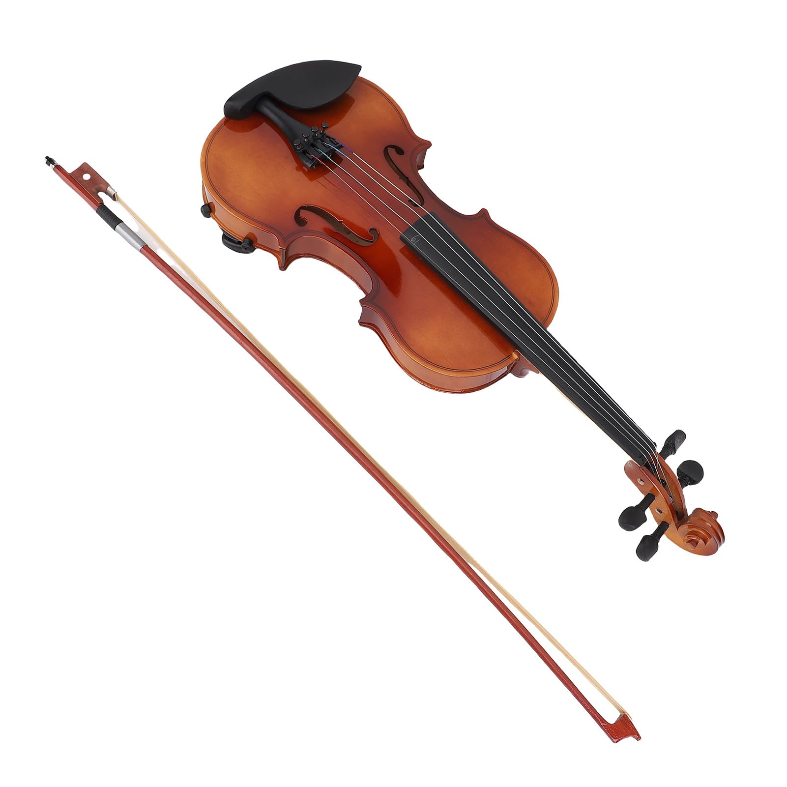 LiebeWH 4 4 Set Completo di Violino Kit per Principianti in Legno con Custodia Accordatore per Poggiaspalla Ricca Risonanza Finitura Opaca Strumento Completo per Principianti per Bambini Adolescenti