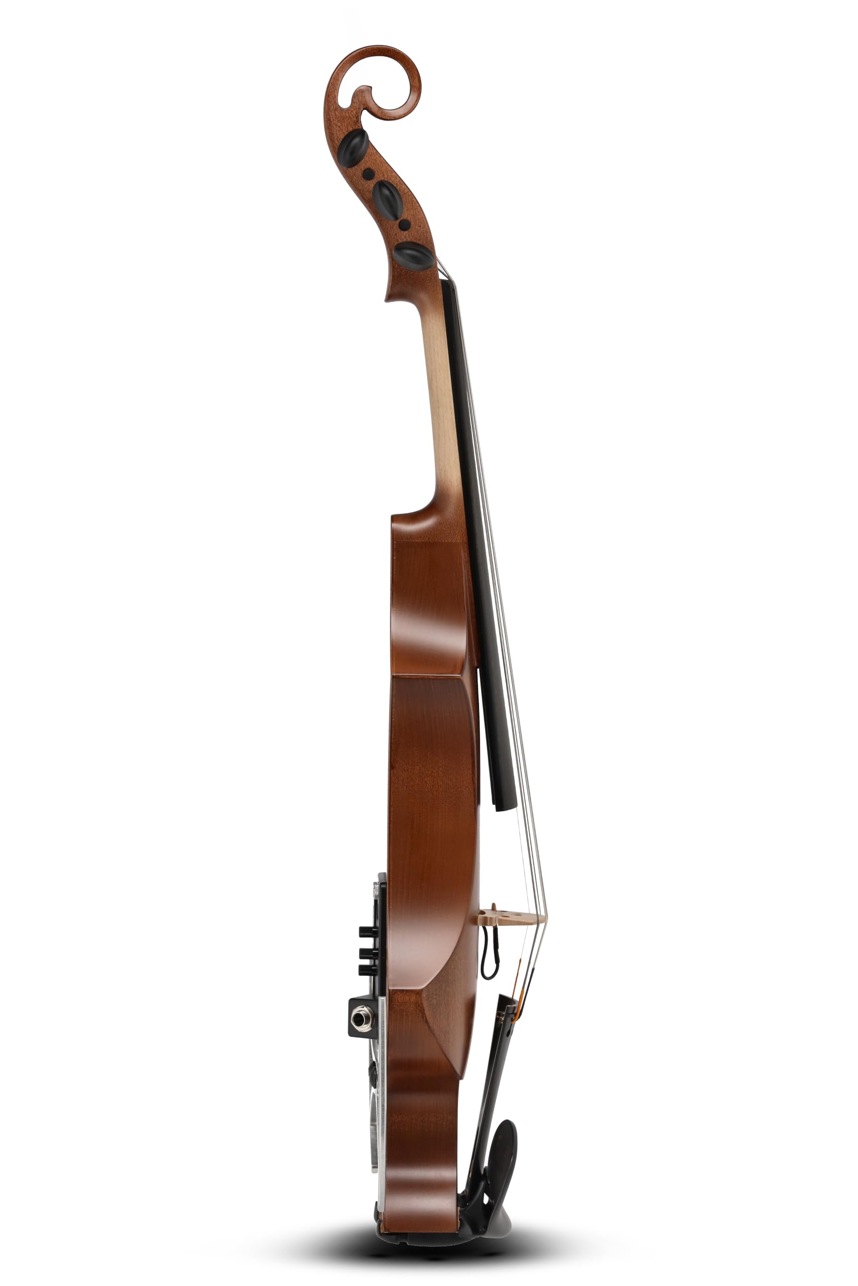 Violino elettrico GEWA, violino elettronico, Novita 3.0 oro-marrone con adattatore per poggiaspalla, 5 corde