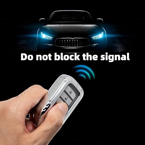 Miniatura 3 de Funda de fibra de carbono real, cubierta para llave de aleación de zinc, funda para llavero compatible con Honda Accord Civic CRV Pilot Ridgeline