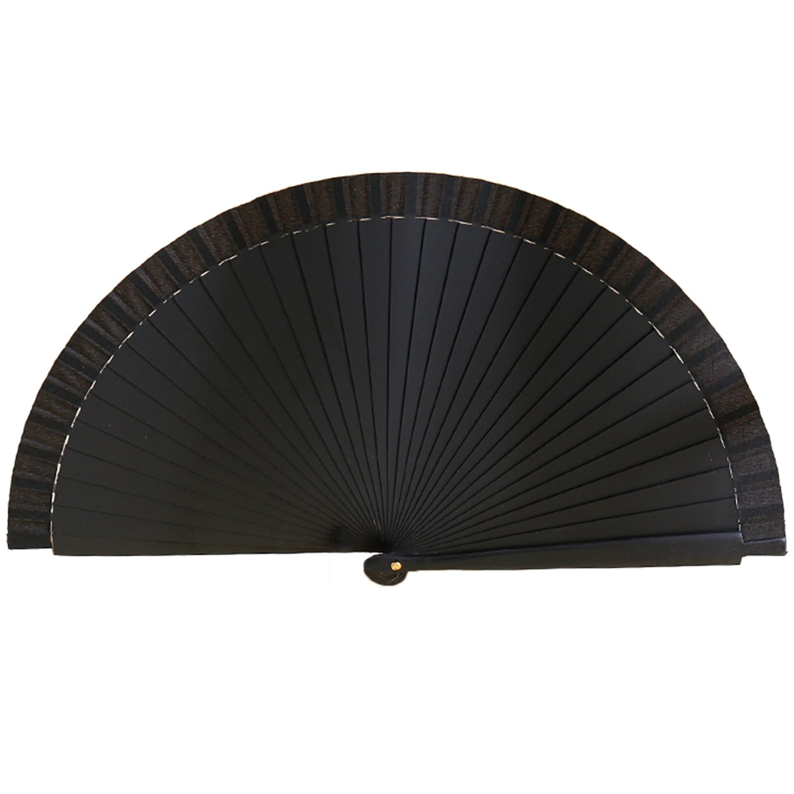 X-Institute Vintage Wooden Hand Fan Wedding Dance Solid Color Plain Folding Fan Elegant Handhelds Dancing Show Performances Spanish Fan