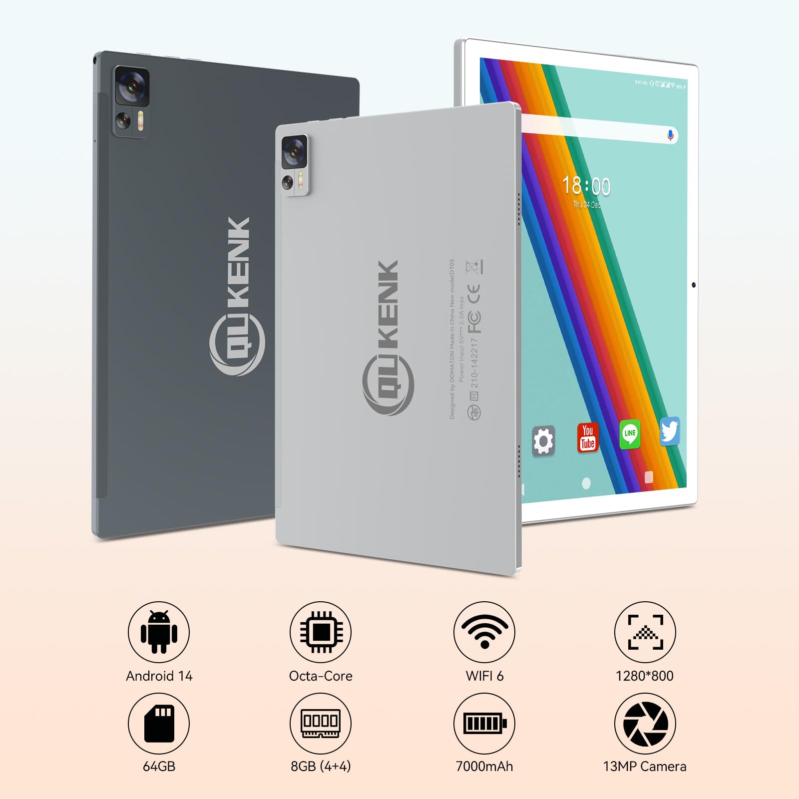 Amazon.com : Qukenk 2025 Latest Android 14 Tablet WIFI6 Amazon.com : Qukenk 2025 Latest Android 14 Tablet WIFI6