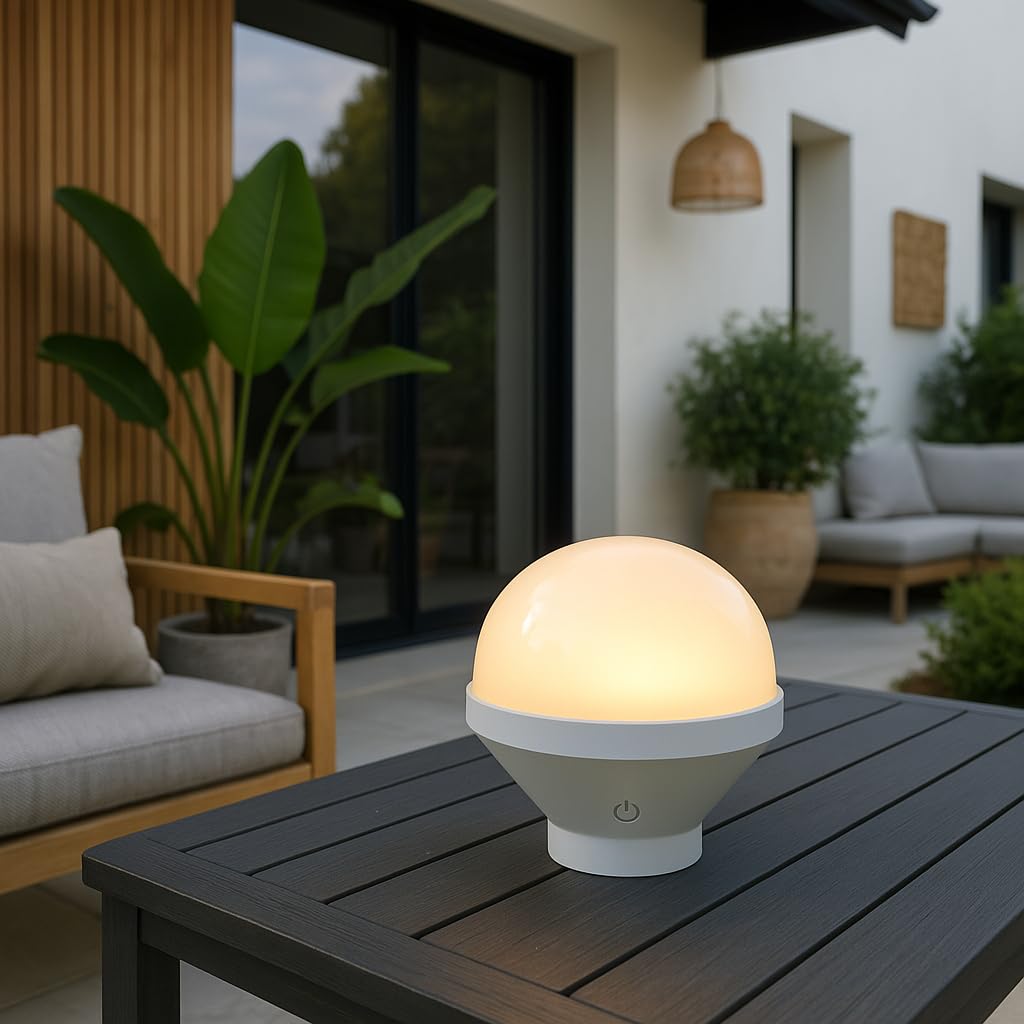 Lumisky Lampadina LED ricaricabile LYS 900 Lumen bianco e multicolore con telecomando H11cm