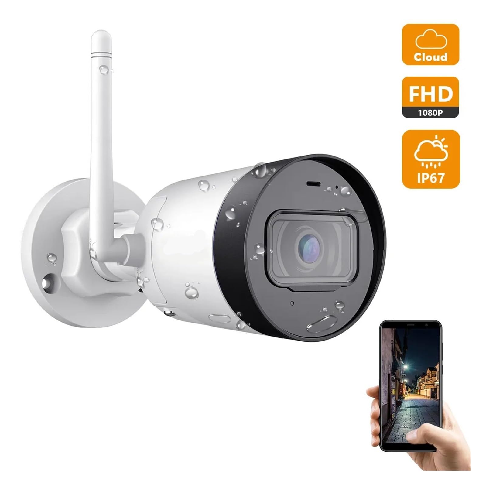 Caméra de surveillance de sécurité à domicile intérieure et extérieure