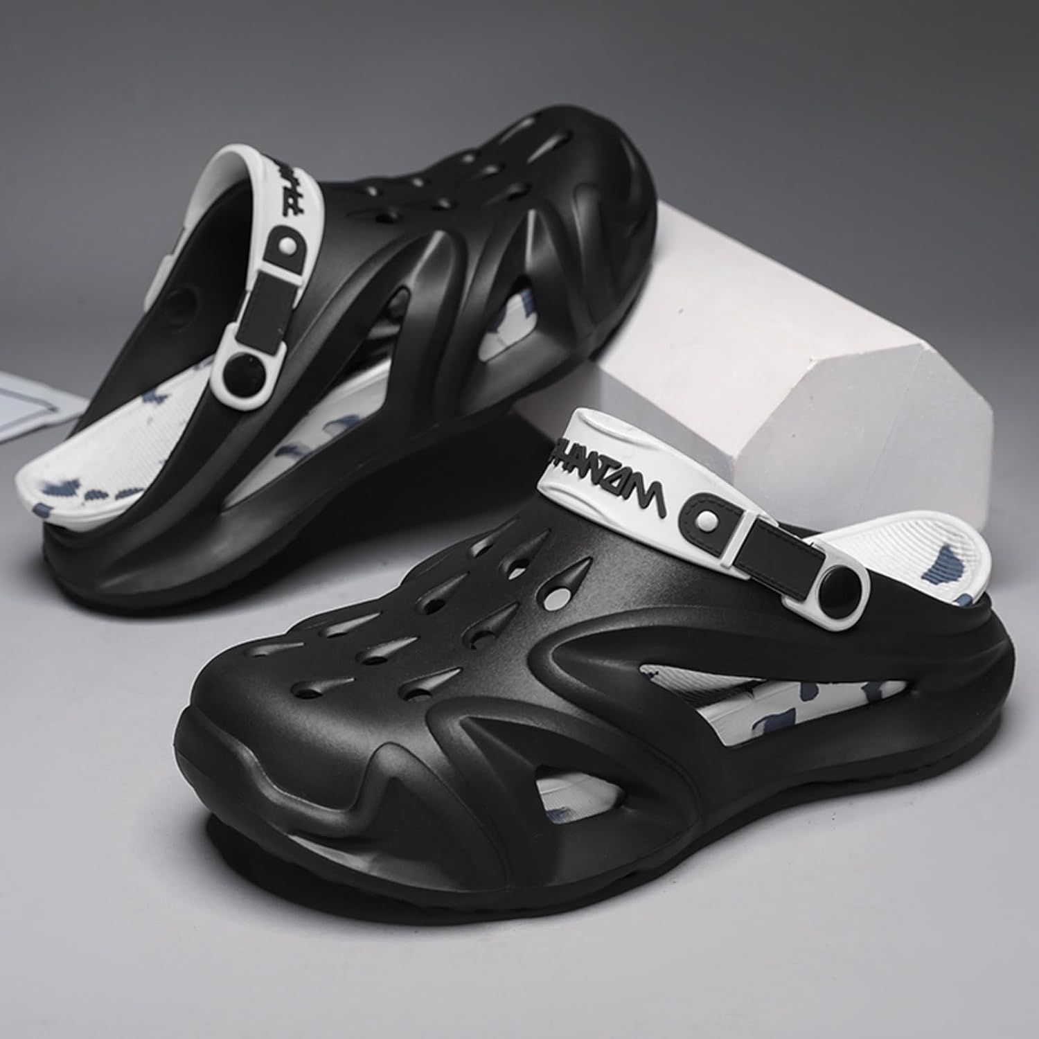Comfortable Slip - on Platform Clogs for Men, 5CM Height - Increasing, Cloud Slides, Casual Slippers, Beach Shoes, Cool Sandals