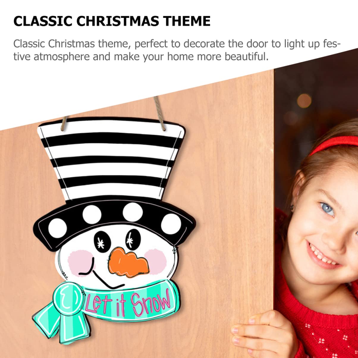 PRETYZOOM 10 Juegos Cartel de madera de pared de Navidad casa decoración linternas decoraciones navideños christmas letrero de puerta de madera adornos navideños para puertas
