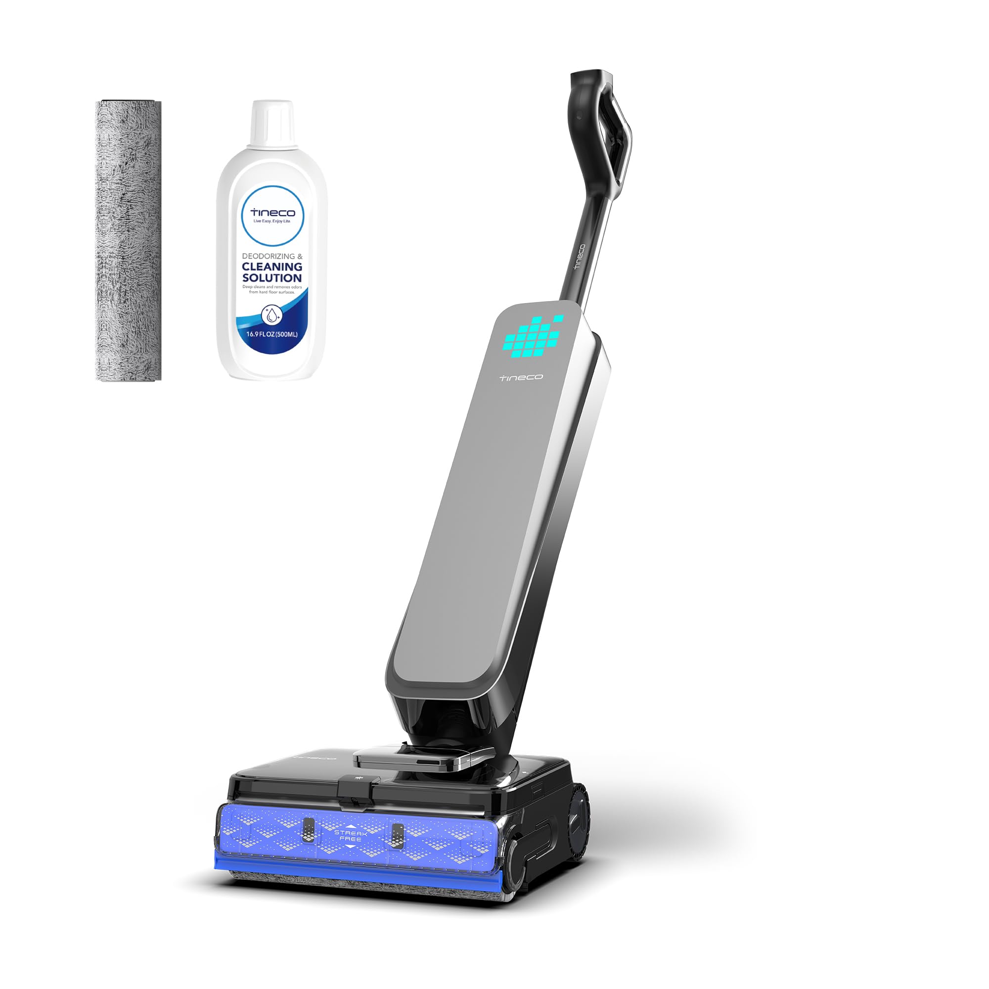 Tineco Floor One S9 Scientist Aspirateur Laveur StreakFree HydroBurst SmoothDrive 360° Anti-emmêlement DualBlock FlashDry 85°C autonomie 80min Nettoyage Bords 3 Faces 180° à Plat