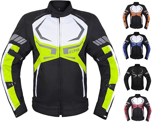 Chamarra de motociclista para hombre, con protecciones CE, para motos de carreras, impermeable, para todo el año