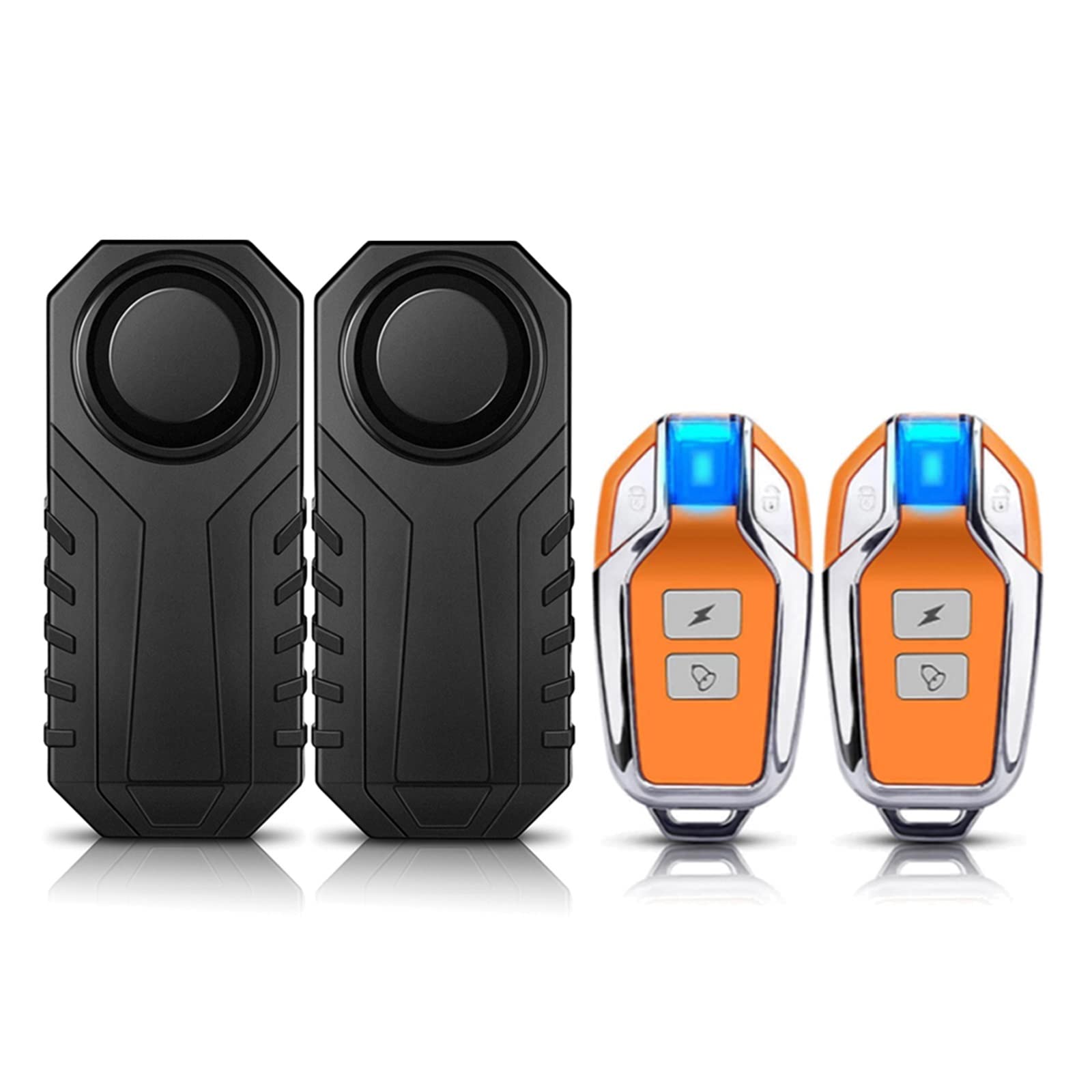 CUDTAPI Waterproof Bicycle Alarm Motorcycle Electric Vehicle Bike Security Burglar Remote Control Vibration Detector(1 Set Alarm Horn-A-01)