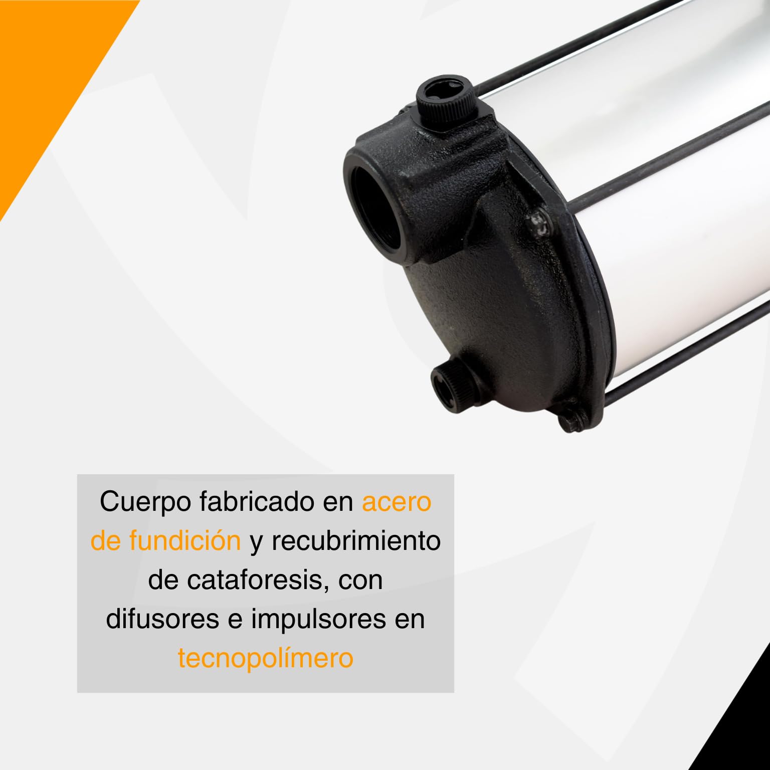 ESPA LEADER Grupo de Presión MISTRAL 90 4M 02, Bomba Aguas Limpias con Kit de Presión, 750 W, Caudal Máx 6.000 l/h, Altura 32 m, Uso Doméstico, Riego y Conjuntos Hidroneumáticos, Acero de Fundición