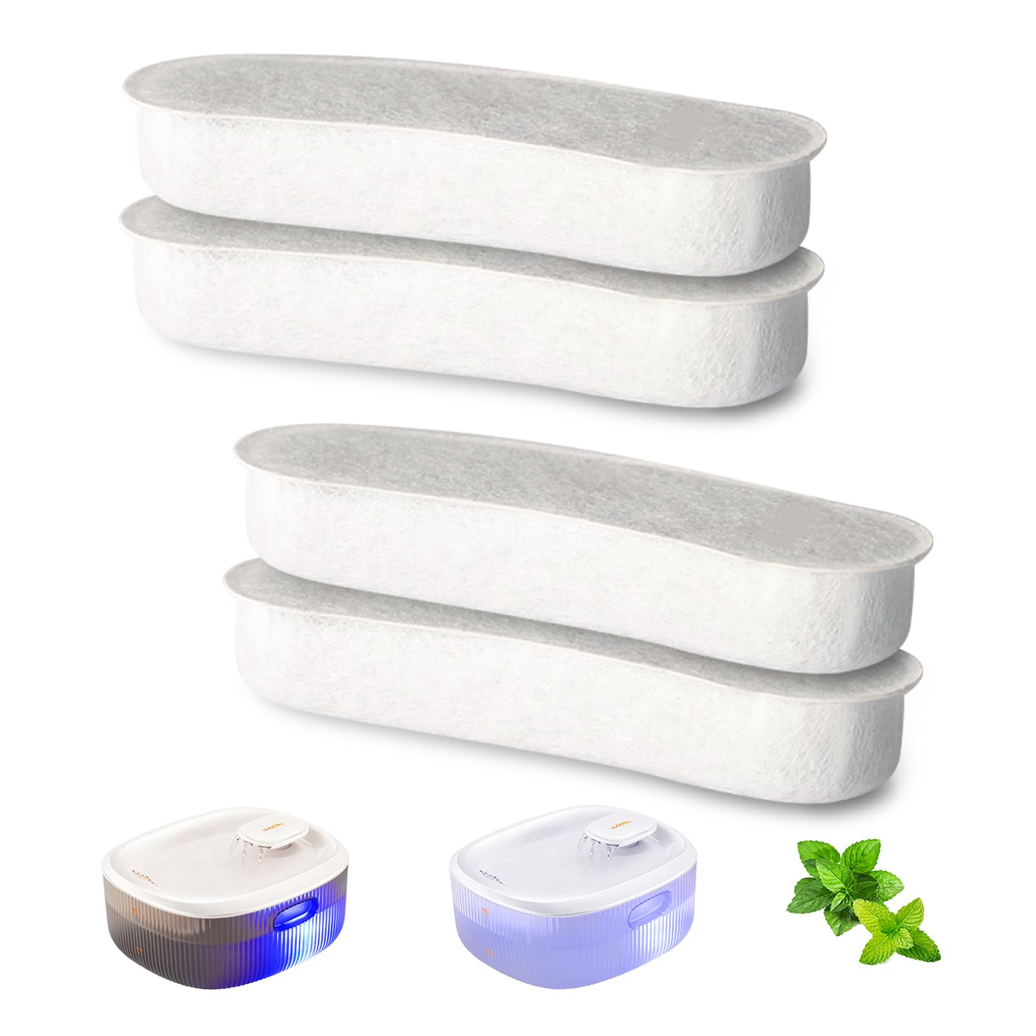 WOPET, 4 filtros de fuente de agua para mascotas para fuente de perro W600, repuesto de filtro de fuente de perro WOPET