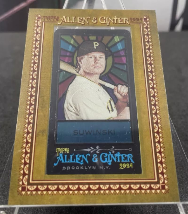 Baseball Trading Card 2024 Allen & Ginter Mini Stained Glass #163 Jack Suwinski NM Near Mint Pirates