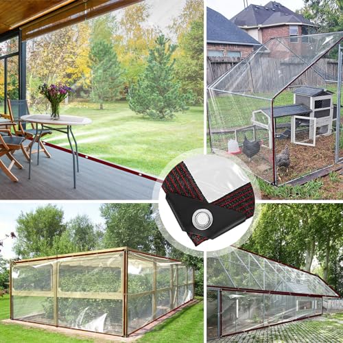 Lona transparente 3x3 m impermeable para evitar lluvia en el techo de perreras 7