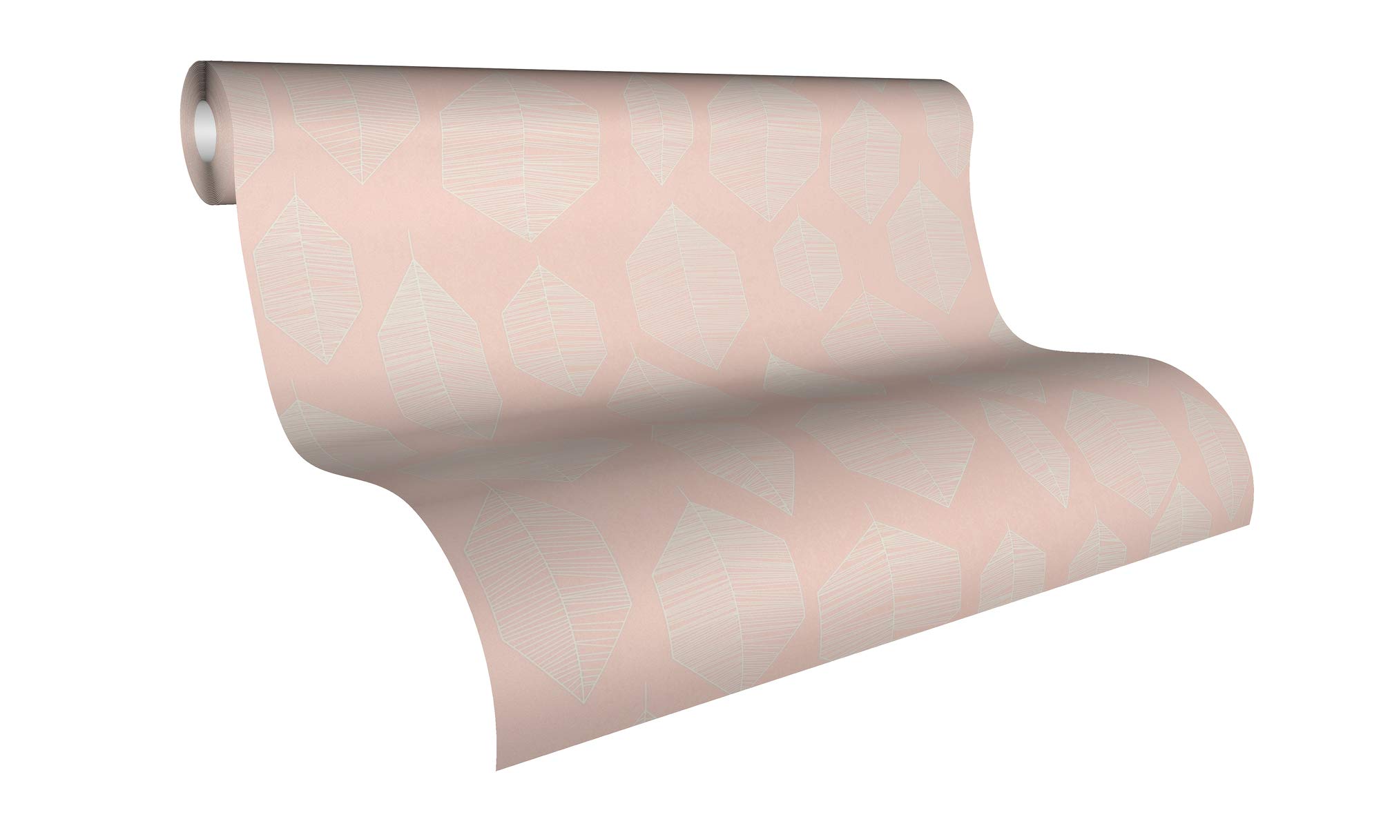 Papier peint intissé Livingwalls 362091 pour une chambre d'adulte rose et blanche