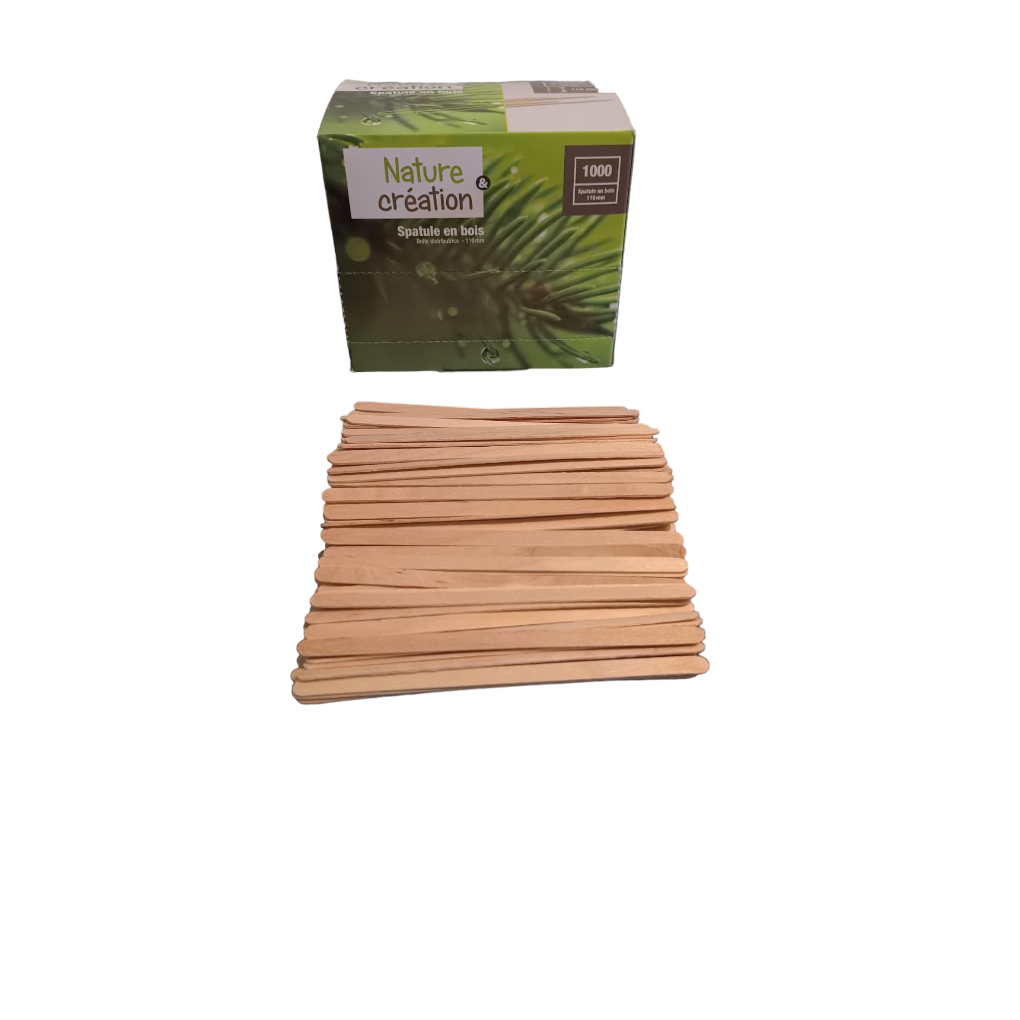 Générique Lot de 10000 Touillettes - 10 Boîtes Distributrices de 1000 - Bâtonnets Mélangeurs de Café en Bois Naturel Longueur 11 cm