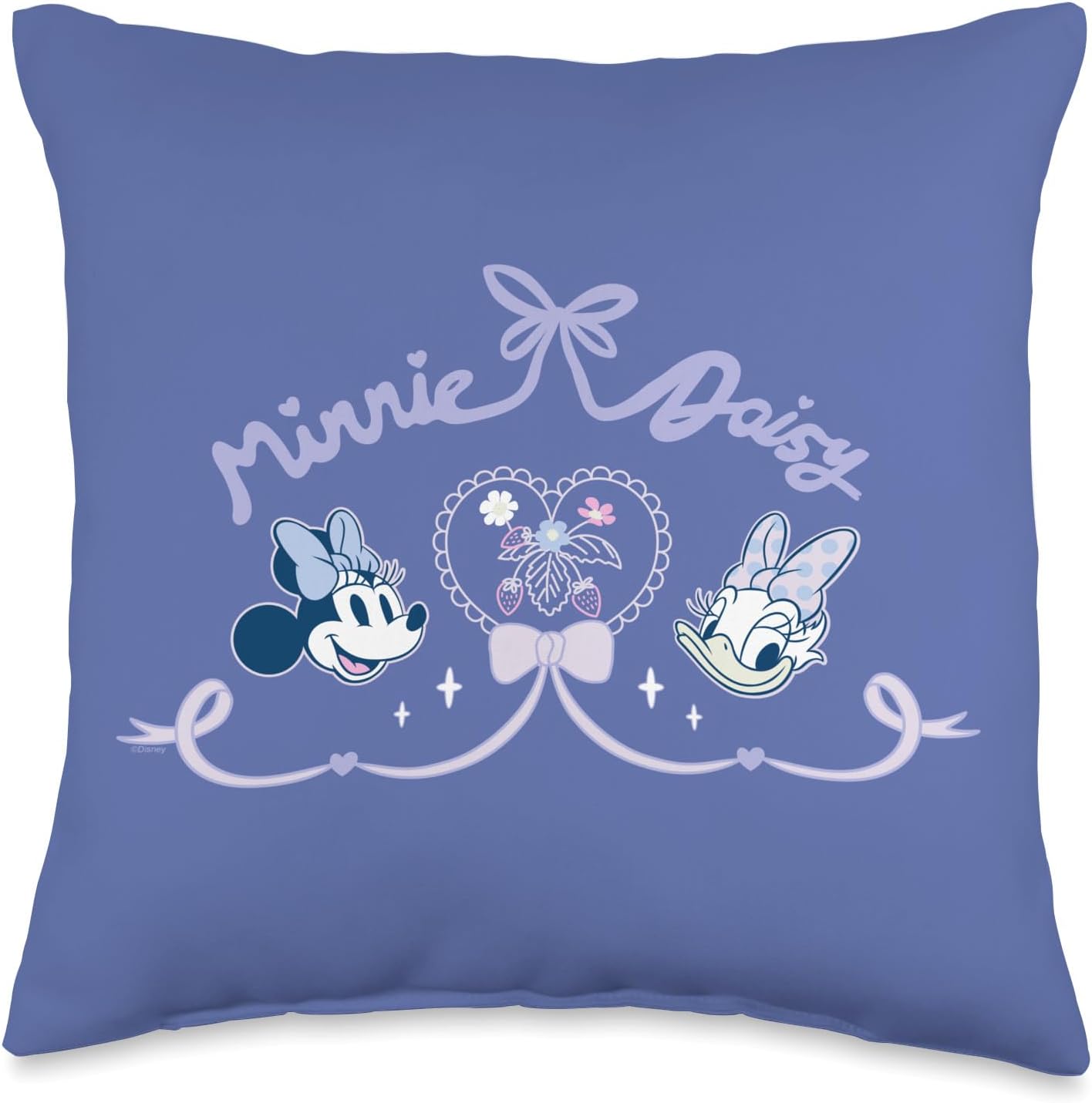 Disney Minnie Mouse & Daisy Duck Best Friends Coquette Style Throw Pillow