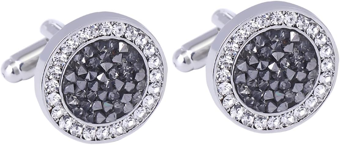 Mancornas de Cristal Redondo para Hombre Mujer Joyería