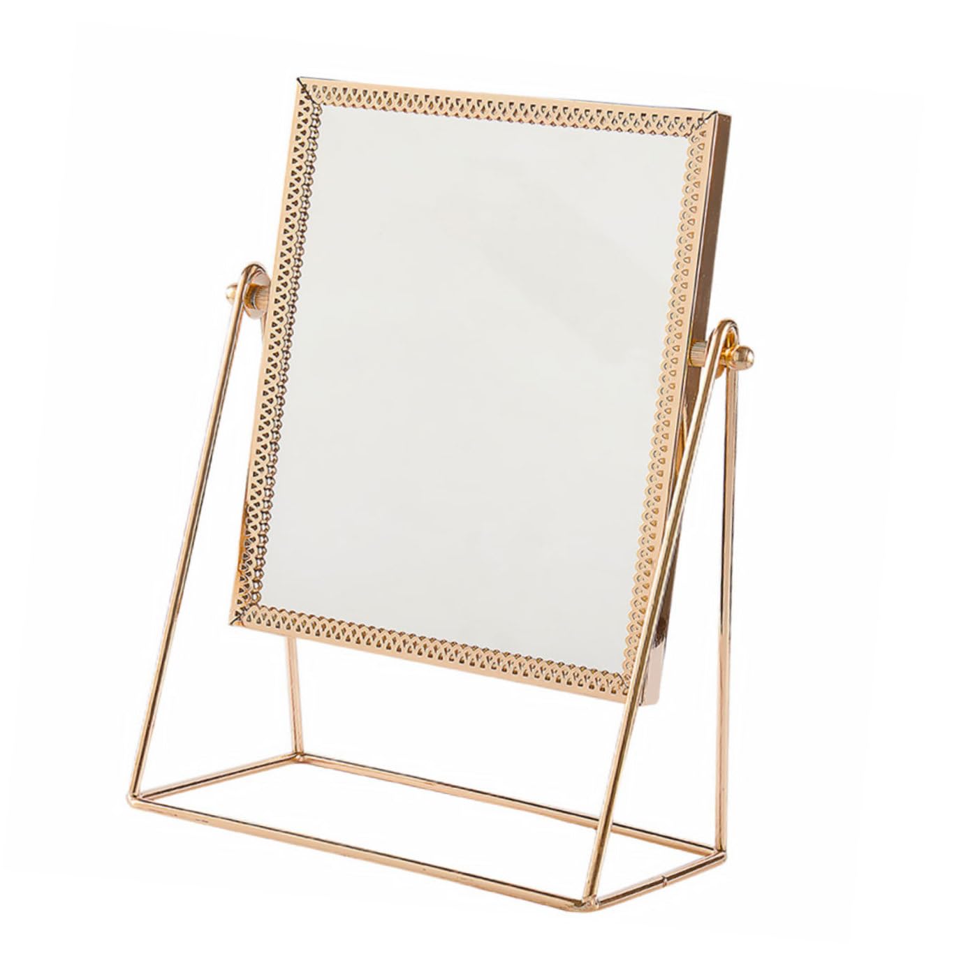 Miroir cosmétique décoratif floral pour parfaire votre maquillage sur le bureau