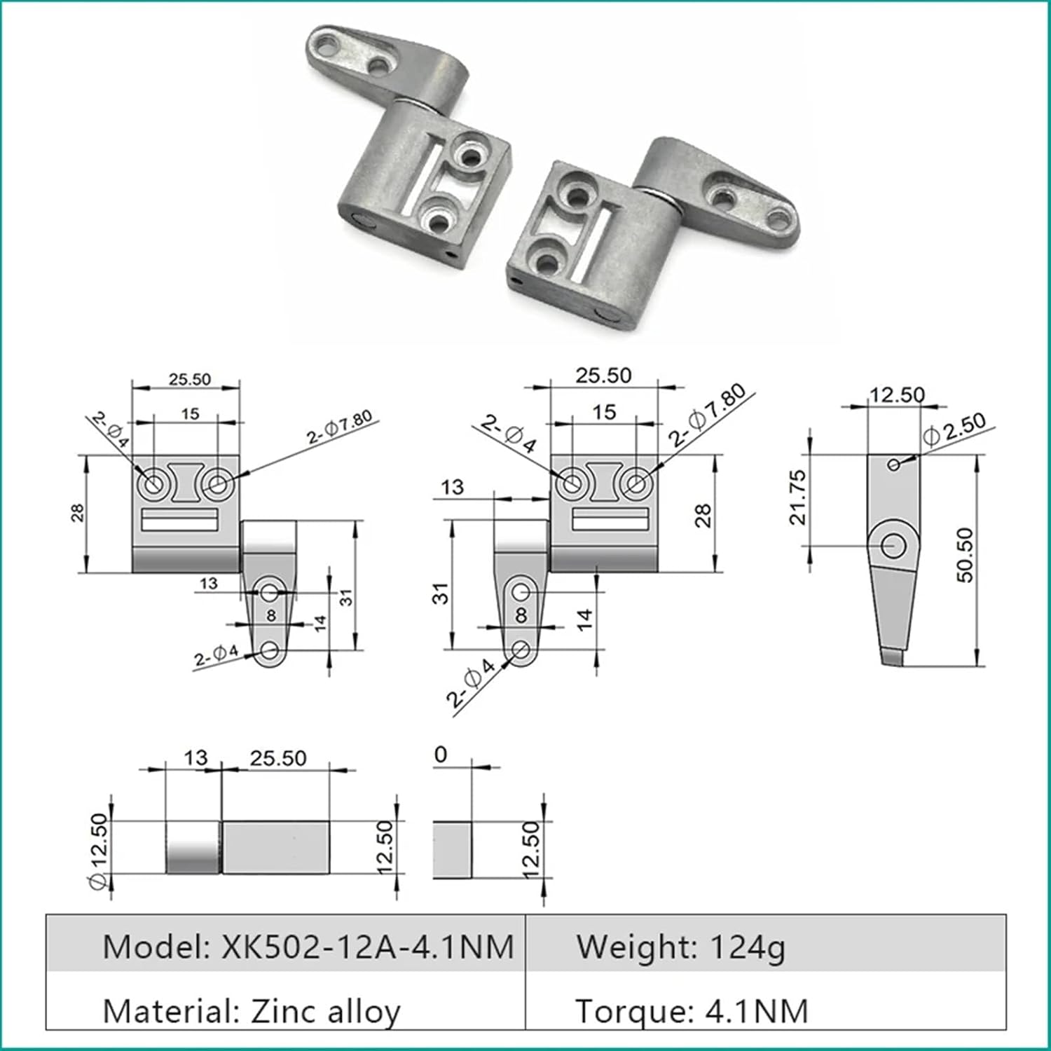 Zinc Alloy Material Any Angle Constant Mini Hinge Constant Embedded Hinges for Home Office Cupboard Cabinet Closet(Large 4.1NM)