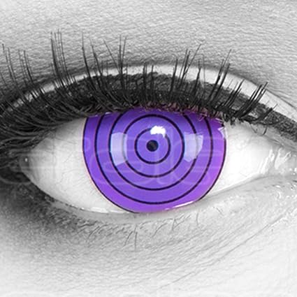 Meralens Lenti a Contatto Colorate Sharingan viola, violetto rinnegan - con  porta lenti a contatto - ideali per