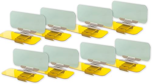 Miniatura 8 de Zone Tech - Visera antideslumbrante para parabrisas de automóvil, parasol universal de alta calidad y visión nocturna antideslumbrante (paquete de 4)