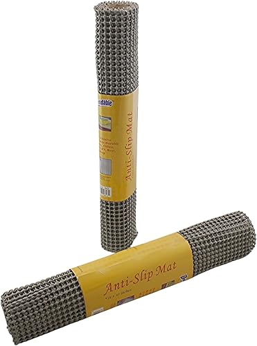 Paquete de 2 repisas antideslizantes multiusos y alfombrillas antideslizantes de 18 x 47 pulgadas, recortadas para ajustar, ideal como revestimiento Paquete de 2 repisas antideslizantes multiusos y alfombrillas antideslizantes de 18 x 47 pulgadas, recortadas para ajustar, ideal como revestimiento