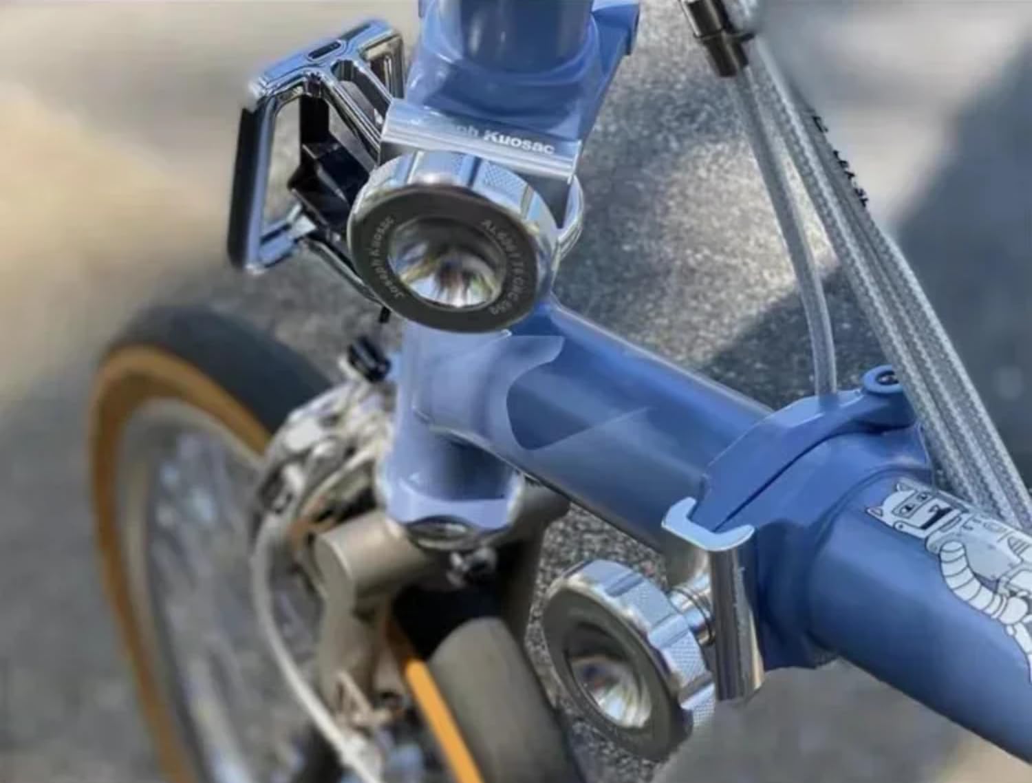 Joseph Kuosac Hinge Clamp Lever Plate Set for Brompton C Line A line B75 CHPT3 (Silver)