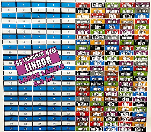 2026 Fantasy Baseball Draft Board with XL Stickers for AL/NL