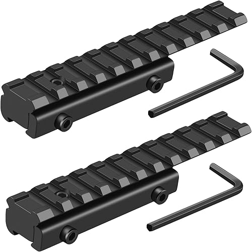 Miniatura 8 de Adaptador de riel de cola de milano a Picatinny de 11 mm a 21 mm - Montura de conversión de riel elevador de mira de perfil bajo - Montura base