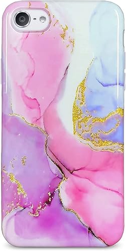 Miniatura 7 de J.west Funda para iPod Touch 7, funda para iPod Touch 6 y 5, funda transparente suave con patrón floral, funda transparente de silicona delgada para