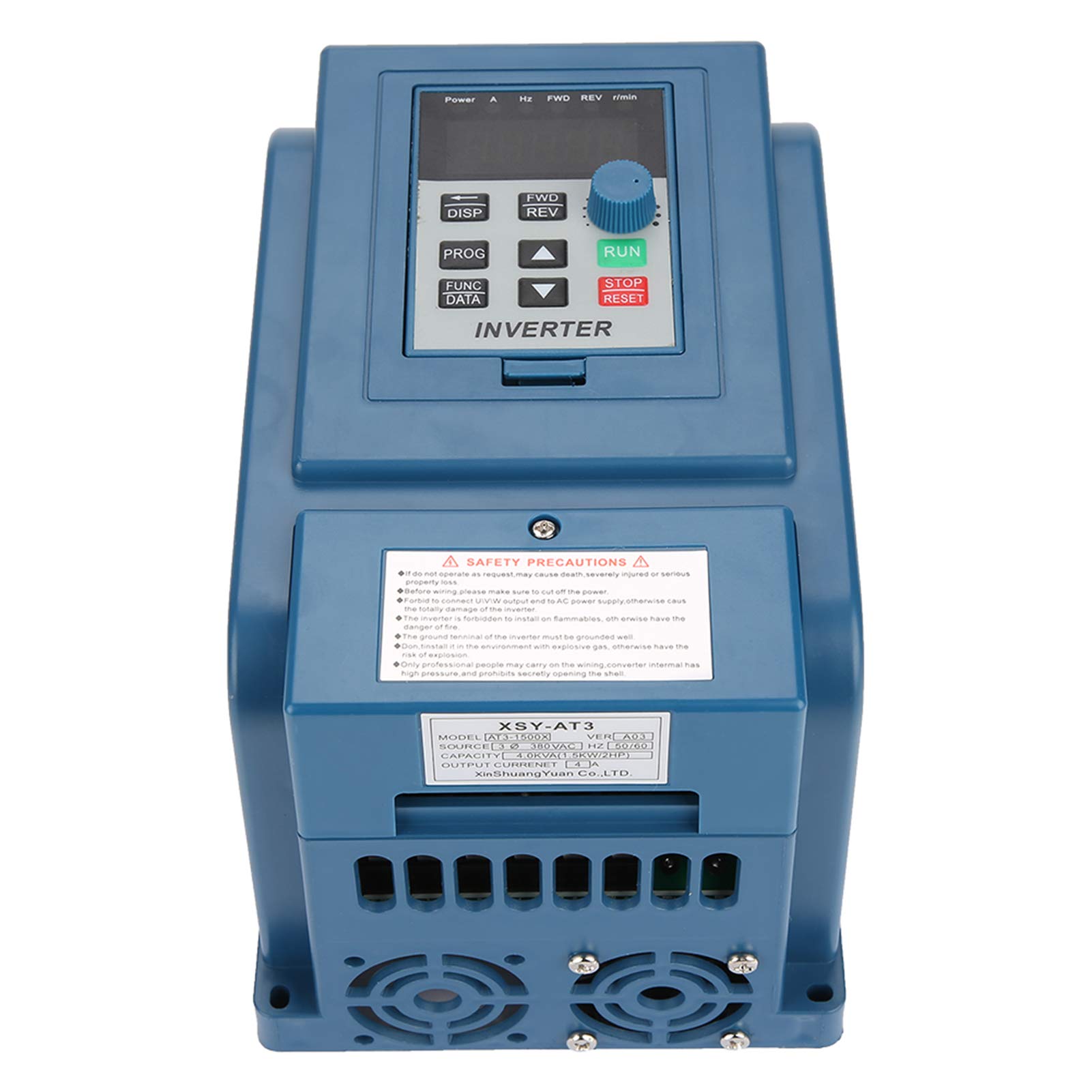 Dioche Contrôleur de Vitesse à 3 Phases AC 380V 1.5kW 4A Variateur de Fréquence VFD pour Moteur Triphasé