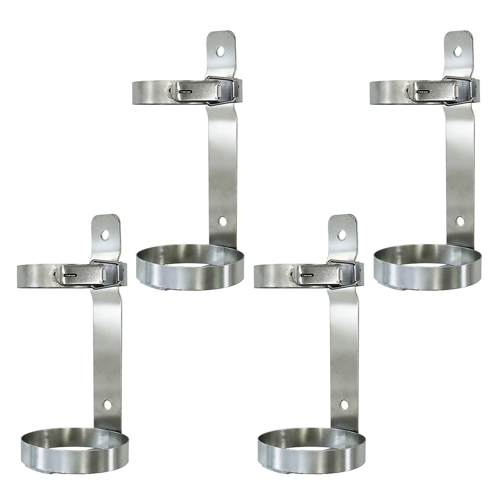 Stainless Steels Gas Bottle Storage Rack Hold 2 4 10 L, Portable Wall Mounted Oxygen Tank Holder Argon Storage, Nitrogen & Argon Bottle Bracket for Laboratory/ Workshop/ Sickroom(4pack,Dia 17.5cm (7in