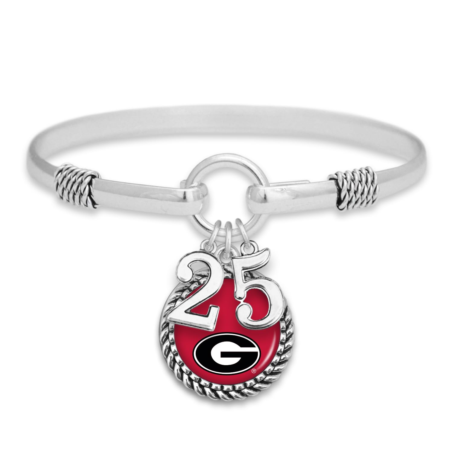 Georgia Bulldogs Graduation Year 2025 Silver Bracelet Jewelry Licensed UGA