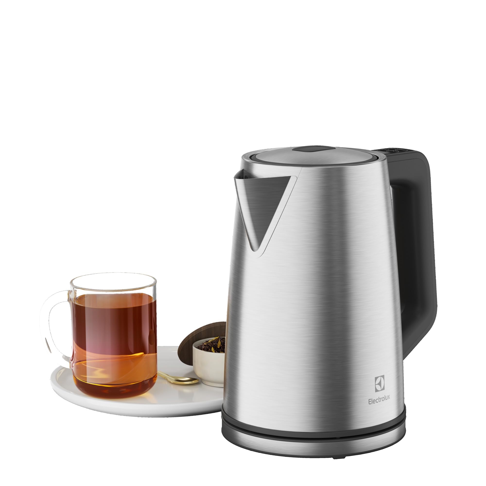 Electrolux Create 5 Bouilloire Électrique E5K1-6ST, Capacité 1,7 L, Fonctions Turbo et Maintien au Chaud, Contrôle précis de la Température, Arrêt Automatique, Design Élégant et Compact, Inox