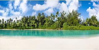 Yeele 20x10ft Tropical Beach Island Backdrop for Photography Summer Bay Travel Blue Sky Blue Sea Background Kids Adult Photo Booth Shoot Shoot Studio Props