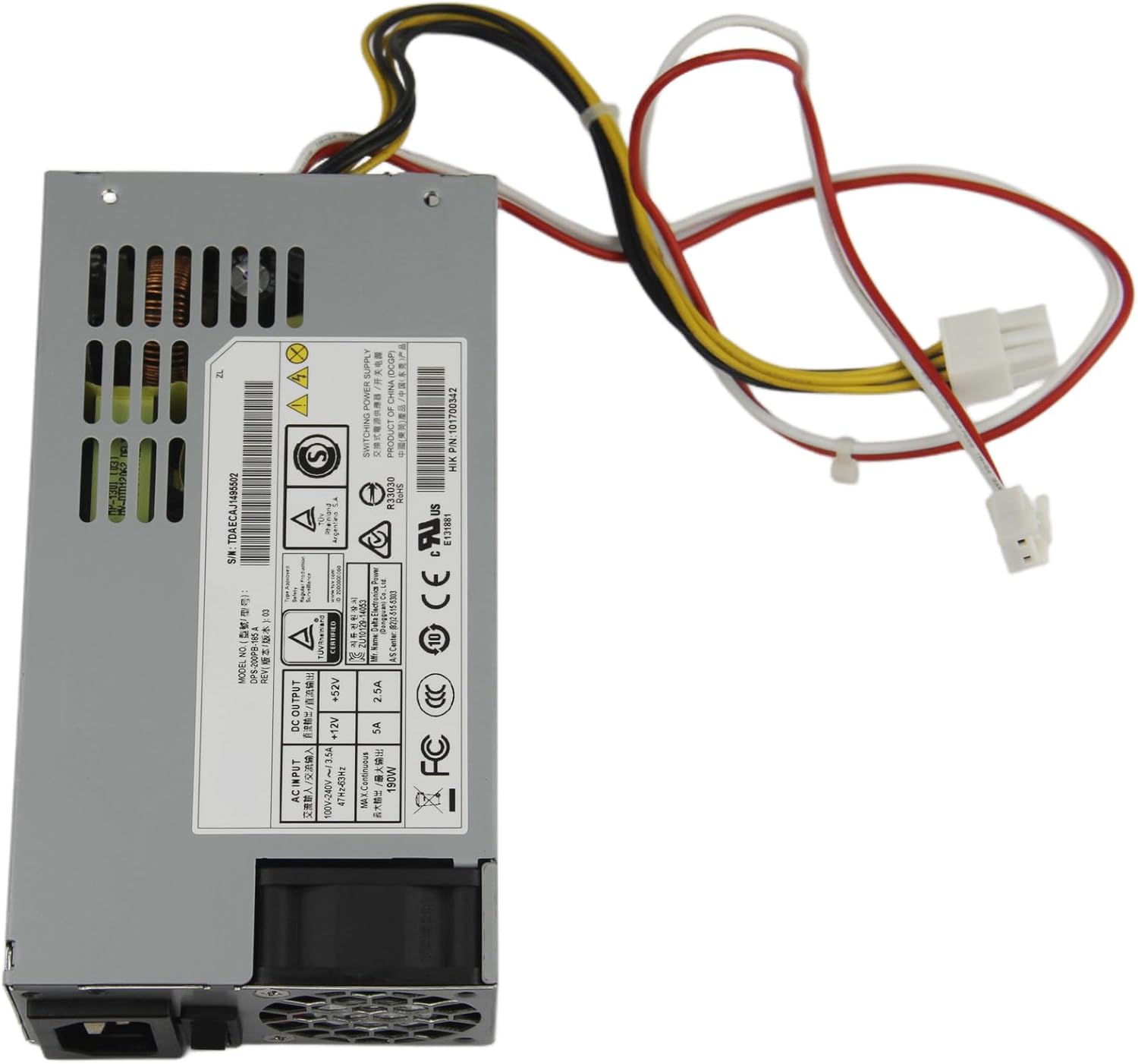 DPS-200PB-185A Switching Power Supply DC Output: +12V 5A, +52V 2.5A AC Input: 100-240V Compatible with Delta DPS-200PB-185A Power Supply