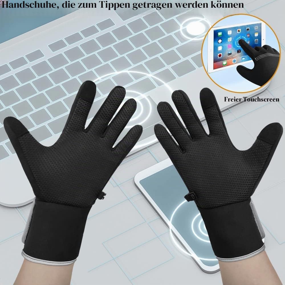 BARCHI HEAT Laufhandschuhe Herren Damen, Kühlung Vollfinger Ice Silk Arbeitshandschuhe mit Palm Anti-Rutsch Sonnenschutz zum Radfahren Wandern Fahren Outdoor Sport