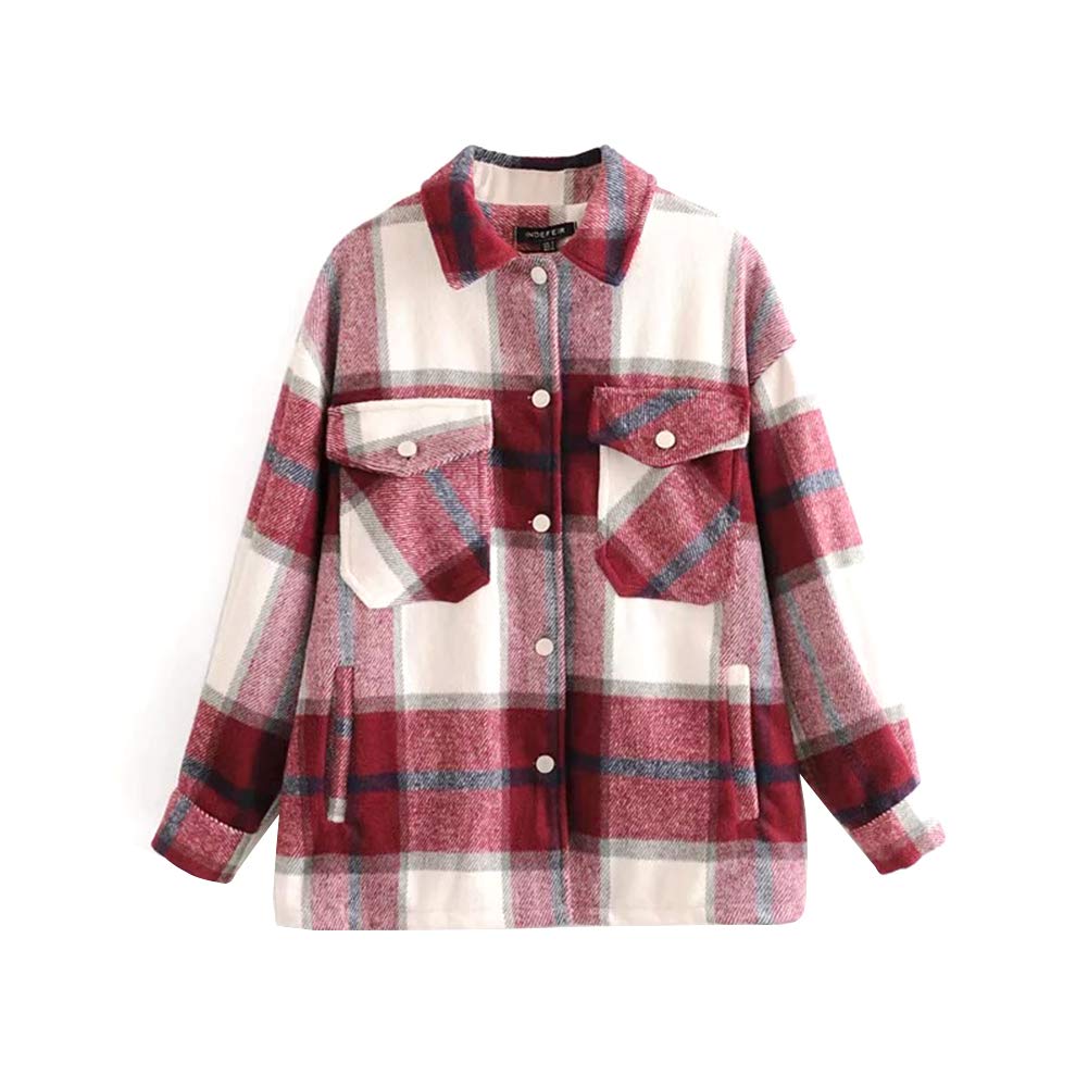 Chemise à Carreaux Femme Zeagoo - Manches Longues En Flanelle (Polycoton) - Taille S à XXL