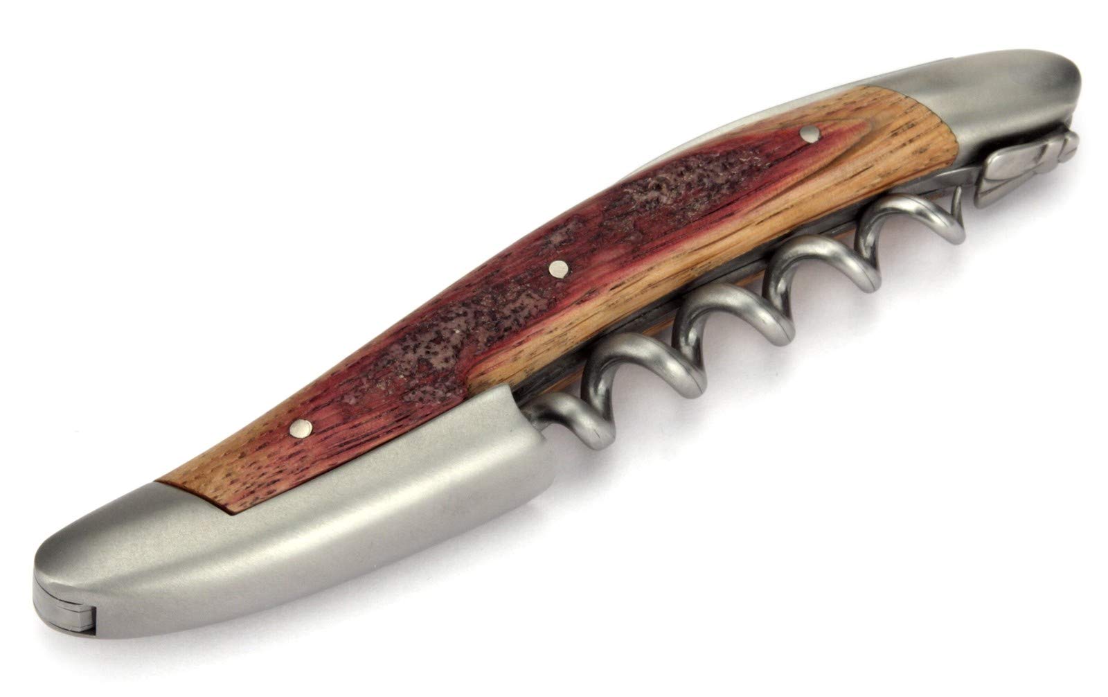 Forge de Laguiole Kellnermesser Sommelierbesteck - Griff Barriquefass Eichenholz - Edelstahl matt
