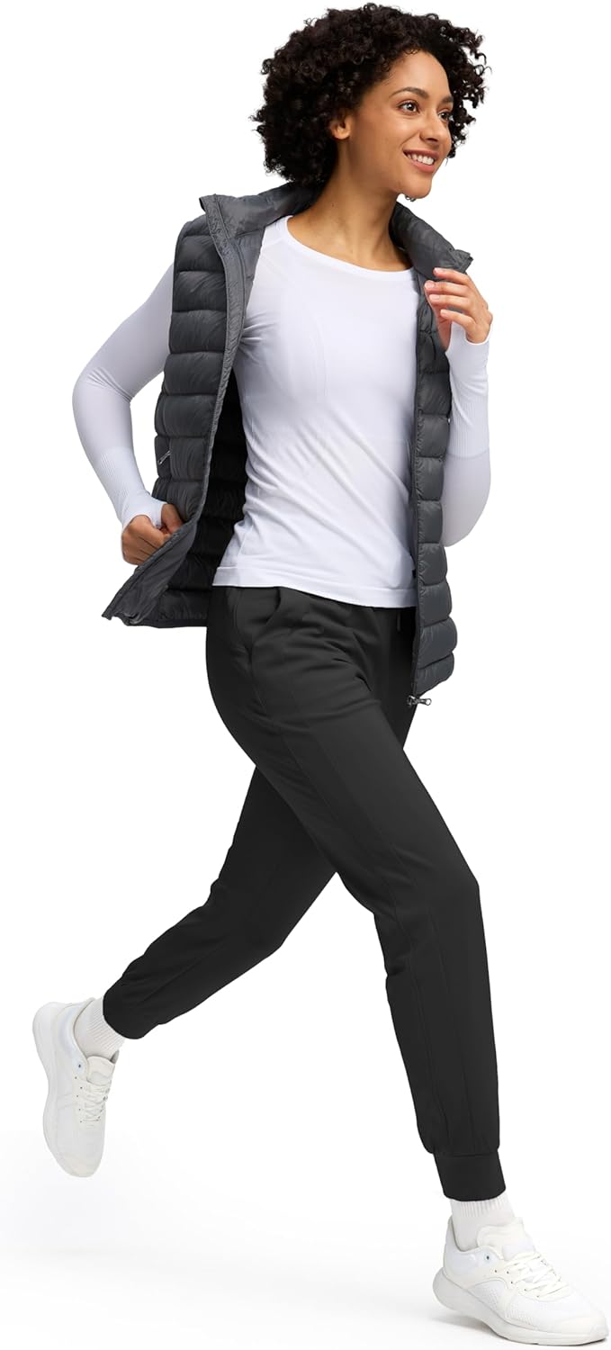 Soothfeel Women's Fleece Lined Joggers Water Resistant High Waisted Sweatpants Winter Warm Thermal Running Hiking Pant Pocket - Image 6