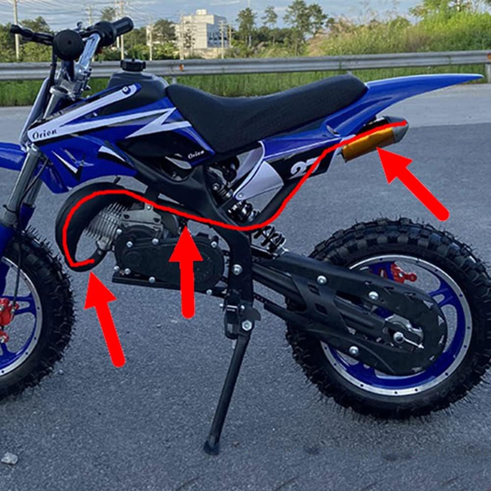 Exhaust Pipe Muffler For Mini Dirt Bike 2-Stroke 47 49 50cc Motorcycle Off Road Motorcycle Pit Bike