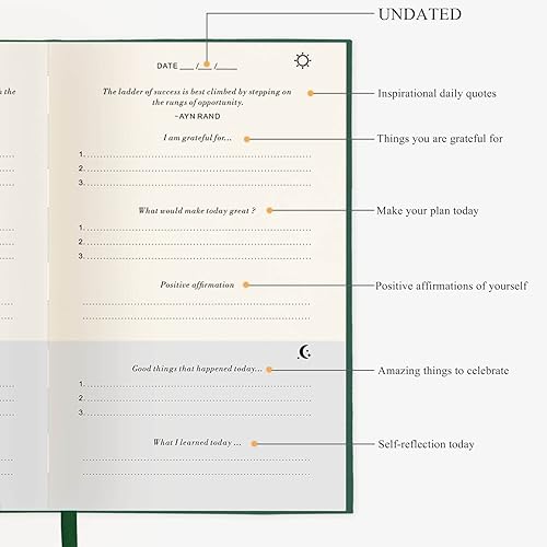Miniatura 4 de The Gratitude Journal - Unos minutos al día para más felicidad, optimismo, afirmación y reflexión - Un diario de guía de manifestación eficaz,