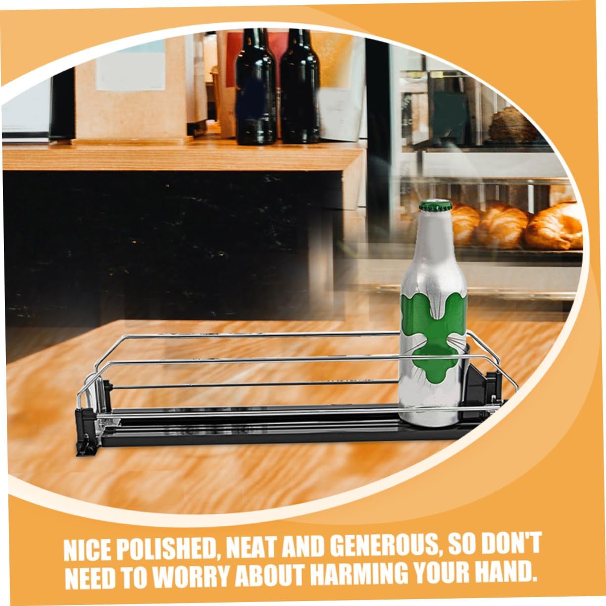2pcs Automatic Pusher Can Organizer for Drinks Smooth Surface Soda and Beer Fridge Dispenser Easy to Install Beverage Storage