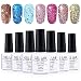 7-Bottle 10ml Gel Lab Glitter Gel Nail Polish Set For Manicure Soak Off UV LED Gel Varnish Gift Kit For Nail Art