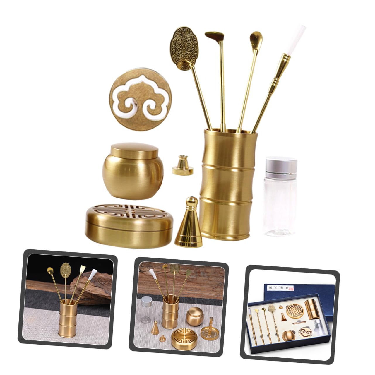 Toyvian Kit de Incienso en Polvo 11 Piezas Molde para Hacer Conos Herramientas para Hacer Incienso en Polvo Material Liso Fácil de Limpiar Adecuado para Yoga y Meditación