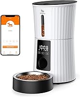 Petory F01 WiFi Automatic Cat Feeder 4L - Smart Dry Food Dispenser for Cats & Dogs, 10 Meals/Day, App Control, Voice Recorder