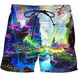 3.Le tissu du short est doux au toucher, le motif du short est clair et durable, vous apportant un été rafraîchissant et coloré.